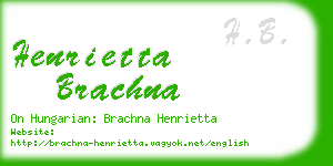 henrietta brachna business card